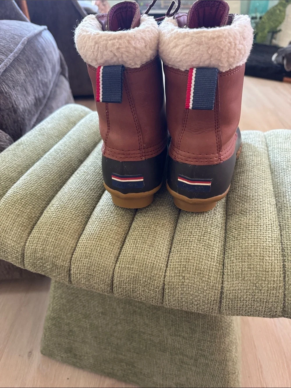 Tommy Hilfiger Brown and Dark Brown Women's Winter Rain Boots